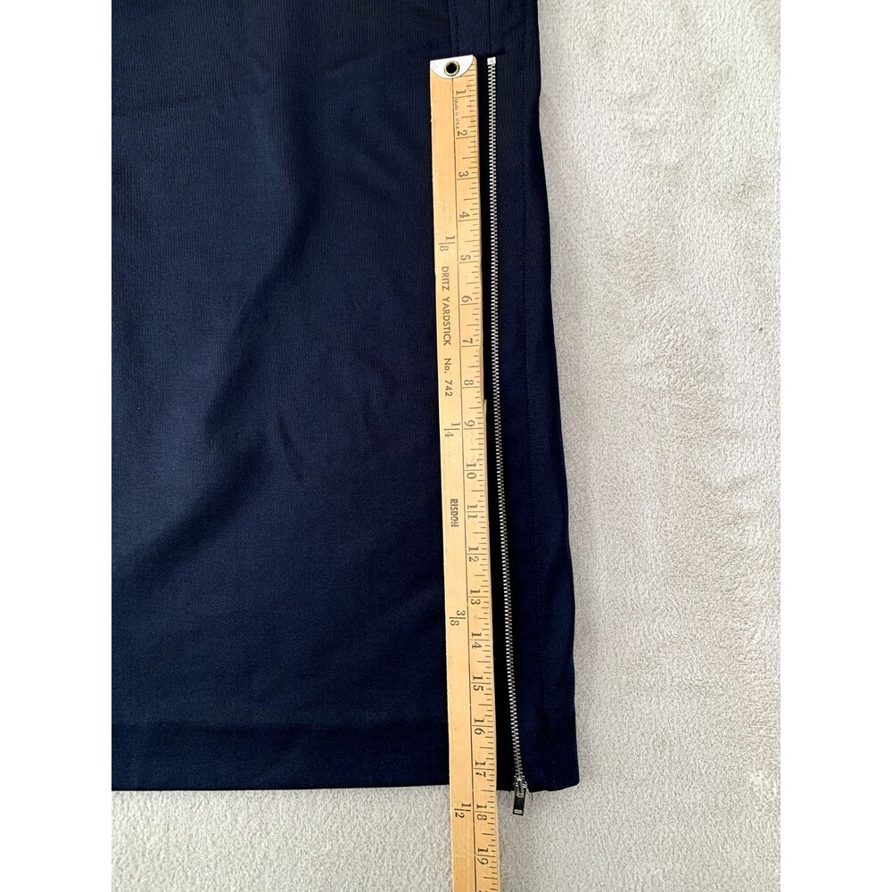 COS Navy Shift Dress Small Sleeveless Minimalist Zipper Detail Modern Workwear - Picture 9 of 10